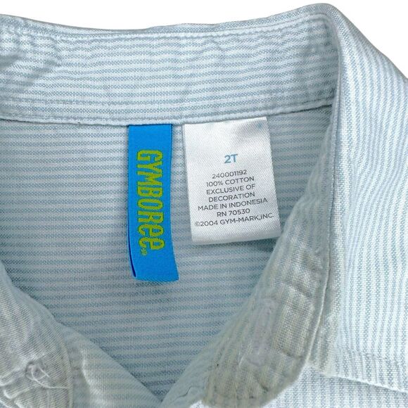 Gymboree Pinstripe Button Down Top Boys Size 2T - Picture 4 of 4